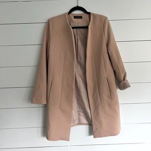 Oak + Fort Long Tan Blazer